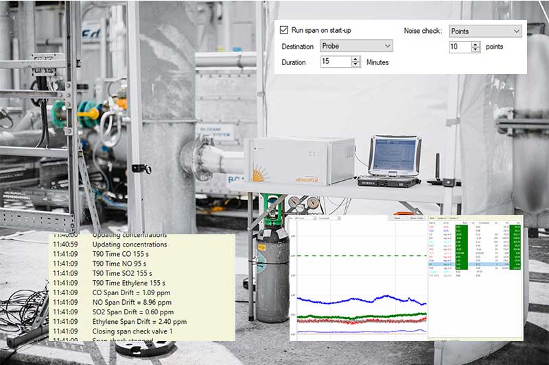 Emissions Analyser Software Features